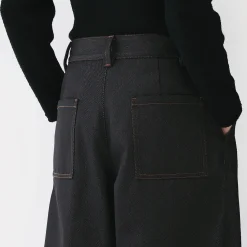Clearance Muji Vaqueros cocoon en denim de poliéster reciclado para mujer Azul Marino Oscuro