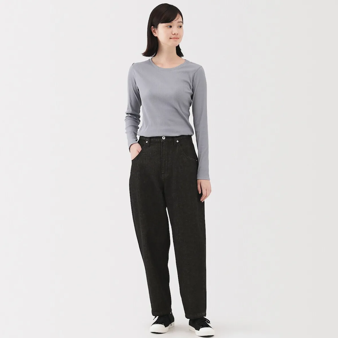 Hot Muji Vaqueros tipo cocoon de mezcla de kapok para mujer
