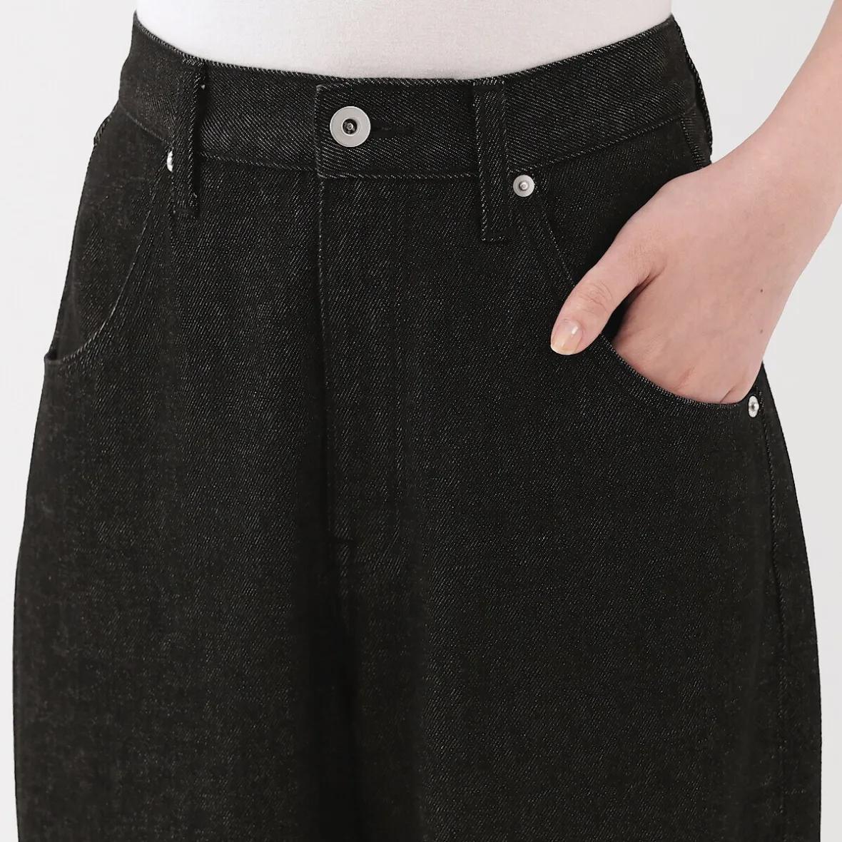 Hot Muji Vaqueros tipo cocoon de mezcla de kapok para mujer