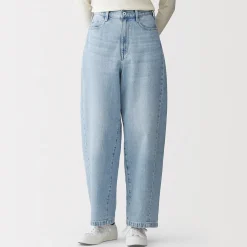 Sale Muji Vaqueros tipo cocoon de mezcla de kapok para mujer