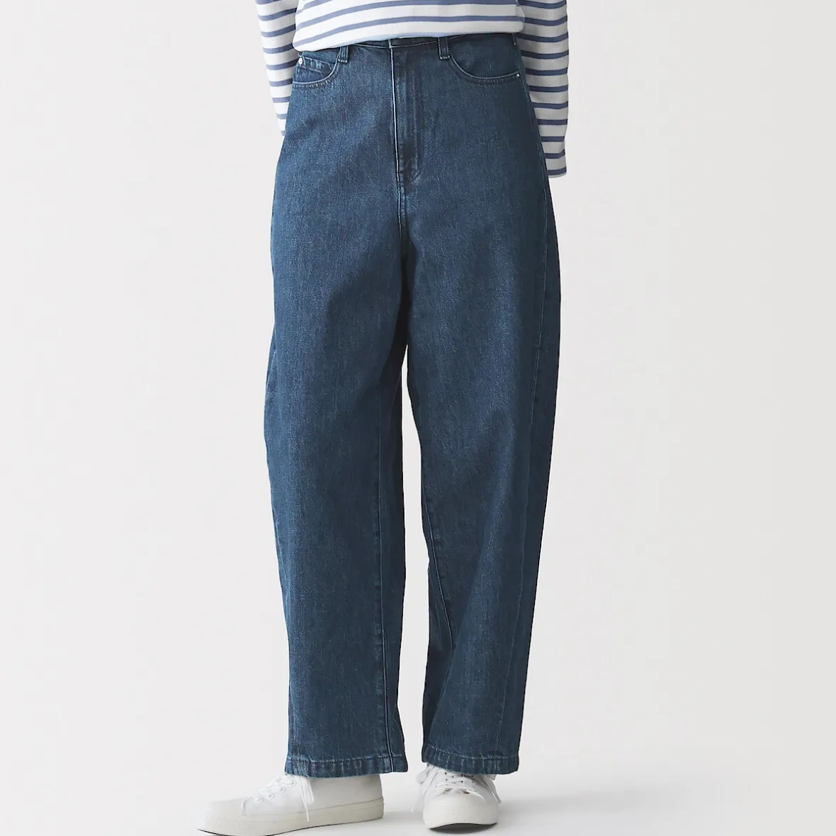 Sale Muji Vaqueros tipo cocoon de mezcla de kapok para mujer