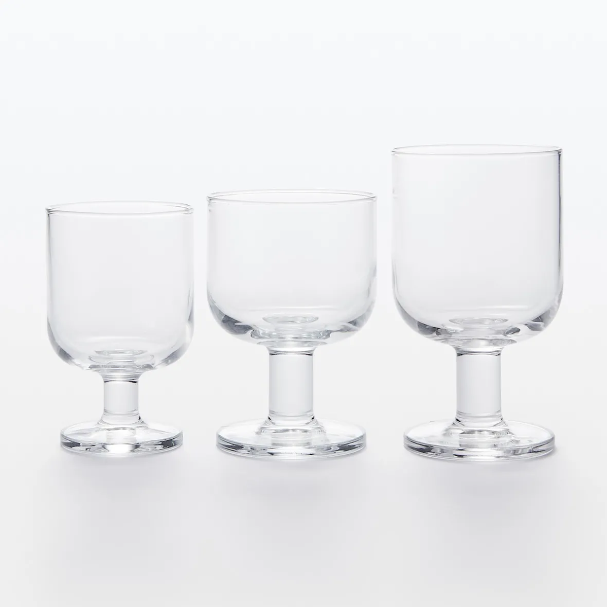 Outlet Muji Vaso de tallo corto de cristal templado S