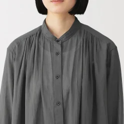 New Muji Vestido camisero de algodón orgánico de alta torsión para mujer