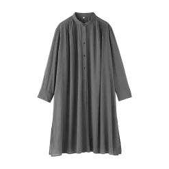 New Muji Vestido camisero de algodón orgánico de alta torsión para mujer