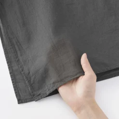New Muji Vestido camisero de algodón orgánico de alta torsión para mujer
