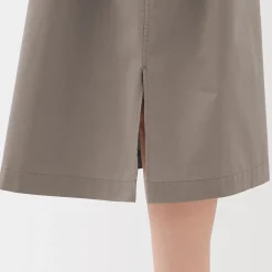 Muji Vestido camisero de manga 3/4 y algodón Quick Dry para mujer
