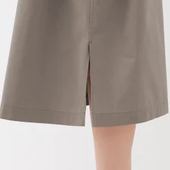 Muji Vestido camisero de manga 3/4 y algodón Quick Dry para mujer