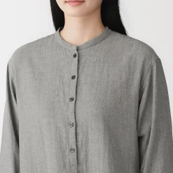 New Muji Vestido de gasa doble y mezcla de kapok para mujer