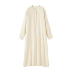 New Muji Vestido de gasa doble y mezcla de kapok para mujer