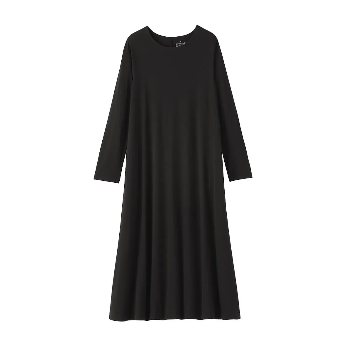 Muji Vestido de manga larga en forma de A confeccionado en lyocell para mujer