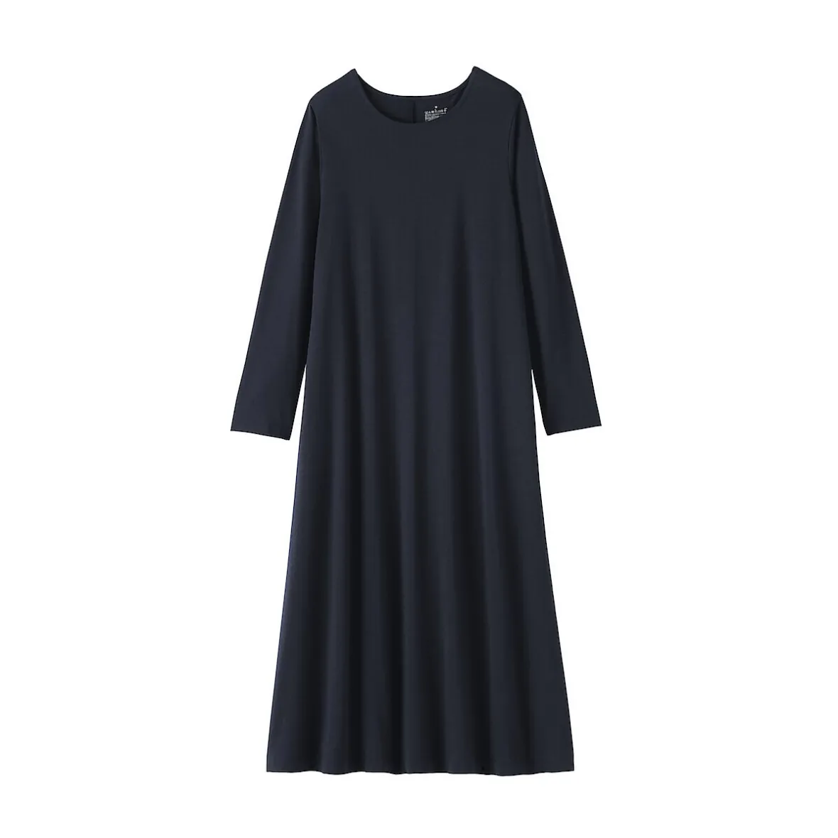 Muji Vestido de manga larga en forma de A confeccionado en lyocell para mujer
