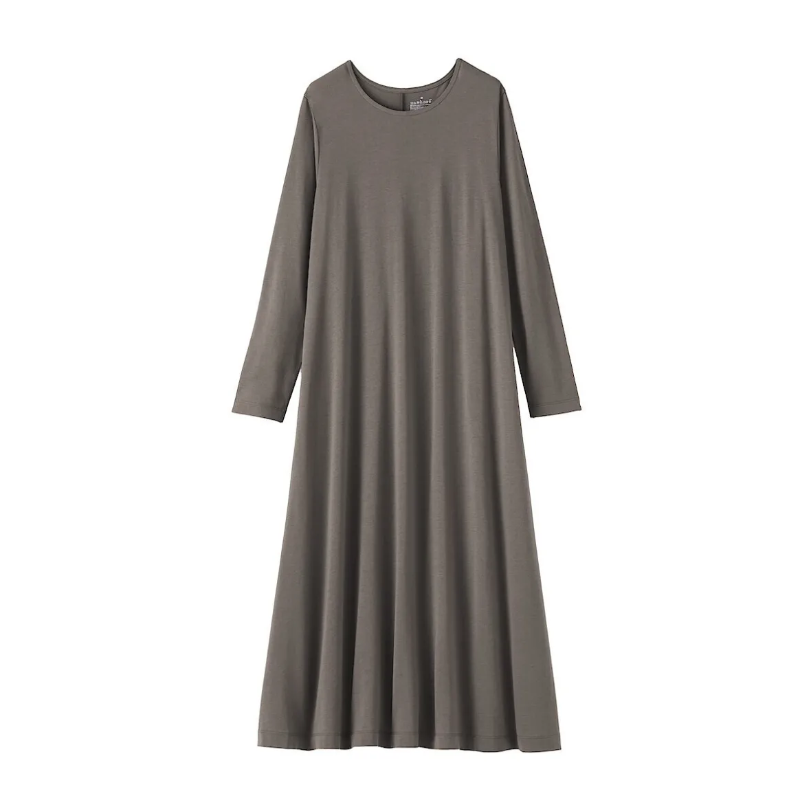 Muji Vestido de manga larga en forma de A confeccionado en lyocell para mujer