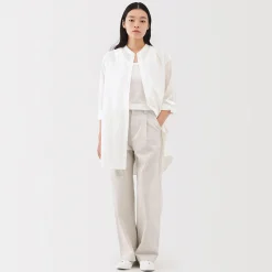 Sale Muji Vestido de popelina de algodón para mujer