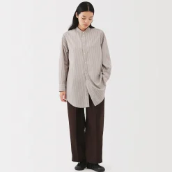 Sale Muji Vestido de popelina de algodón para mujer