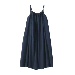 Hot Muji Vestido top de doble gasa con puntos dobby para mujer