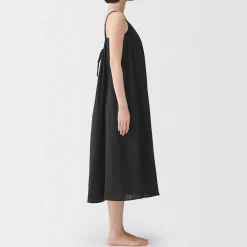 Hot Muji Vestido top de doble gasa con puntos dobby para mujer