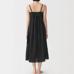 Hot Muji Vestido top de doble gasa con puntos dobby para mujer