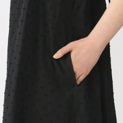Hot Muji Vestido top de doble gasa con puntos dobby para mujer
