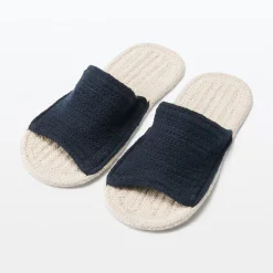 Muji Zapatillas abiertas de mezcla de algodón