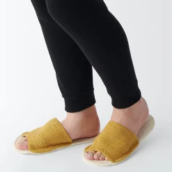 Muji Zapatillas abiertas de mezcla de algodón