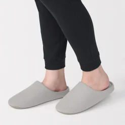 Sale Muji Zapatillas de estar por casa con plantilla de algodón