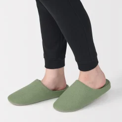 Sale Muji Zapatillas de estar por casa con plantilla de algodón