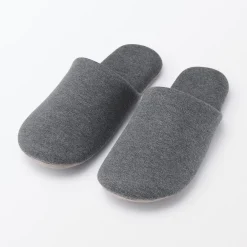 Clearance Muji Zapatillas de estar por casa de algodón suave