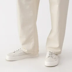 Online Muji Zapatillas de piel para hombre